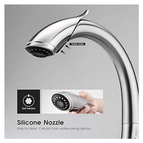 Robinet d'évier en laiton de luxe gris brossé double commande