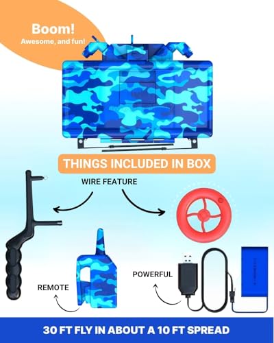 Skywin Toy Action Set for Play Games – Remote Control Included, Compatible with Foam Blasters (Blue)