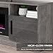 Lemberi Fireplace tv Stand with 36 inch Fireplace Up to 80