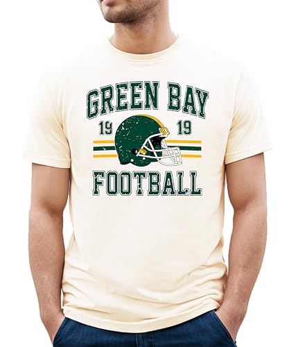 Vintage Green Bay 1919 Football Shirt for Men Women and Kids Distressed Green and Gold Tee3