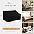 Dokon Heavy Duty Patio Sofa Covers Waterproof 3-Seater Outdoor Sofa Loveseat Cover Anti-UV 600D Oxford Fabric Lawn Patio Furniture Covers with Air Vent (79"L x 37"D x 35"H) - Black