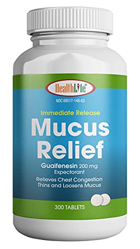 HealthLife Mucus Relief Guaifenesin Tablets 200 mg (300 Count)