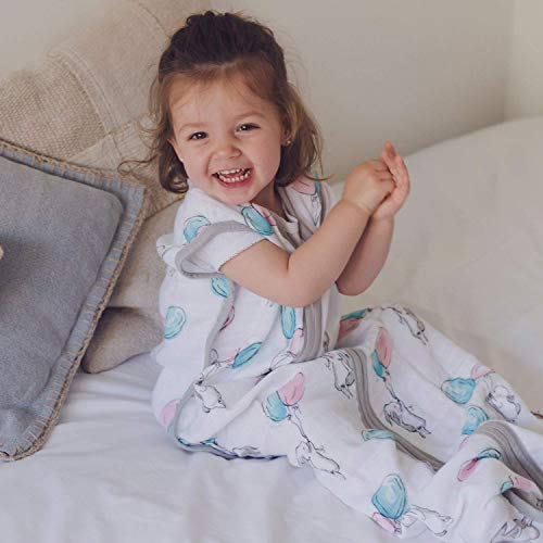 Image of molis & co Muslin Toddler Sleeping Sack 2T, Premium Muslin Breathable Wearable Blanket for Baby, 18-36 Months, 0.5 TOG