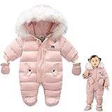 UVIPC Baby Winter Snowsuit Jumpsuit Coat Outwear Romper Footie Hooded Toddler Boys Girls