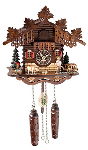 Trenkle Quartz Cuckoo Clock Black Forest House with Music