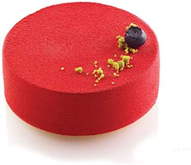 Silikomart SQ067 Molde de silicona para hornear, disco de 4.13 pulgadas de diámetro x 1.57 pulgadas de alto, 15 cavidades