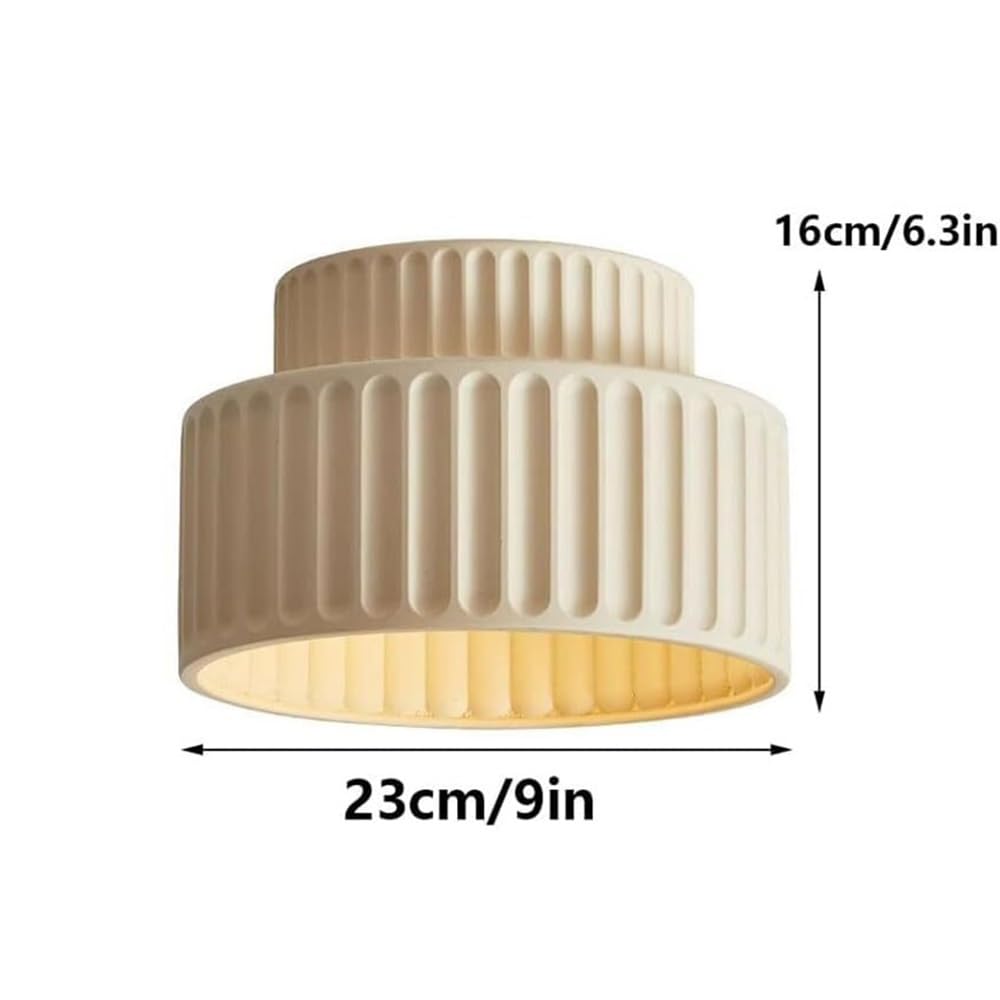 Koło Blisko Sufitowych Opraw Oświetleniowych, Abażur Z Żywicy LED Lampy Sufitowa Do Montażu Podtynkowego Do Sypialni Lampy Sufitowa Do Salonu(Khaki)