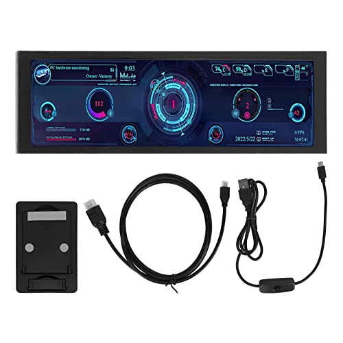 Image of USB Mini Screen PC CPU HDD Data Monitor, 7.9 Inch CPU Hardware Temperature Monitor External Expansion Display for PC ARGB Computer Case Secondary Screen
