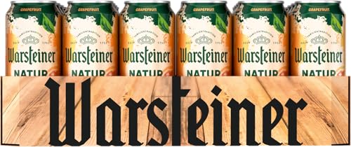 Warsteiner Naturradler Grapefruit mit 2% Alkohol, naturtrübes Radler, Dosenbier EINWEG (24 x 0.5 L Dose)