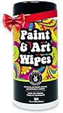 Paint & Art Wipes Paint Remover Wipes Cleaner Epoxy Glue Stains Latex, Acrylic Hand Cleaner and Plastic, Metal or Wood Surfaces, Floors, Brushes, Flat Paint Heavy Duty Cleaning (50 Pcs)