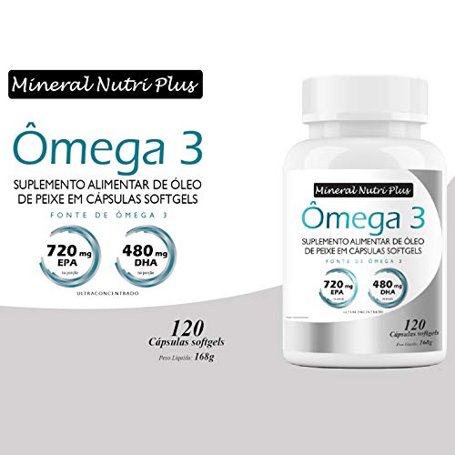 Ômega 3 Teste do Congelador EPA 720 / DHA 480 Kit 4 Frascos