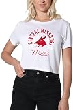 University of Central Missouri Mules Women's Crop Top T-Shirt, White, X-Large