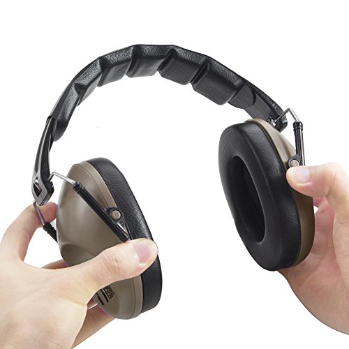 Pro For Sho 34dB Shooting Ear Protection - Special Designed Ear Muffs Lighter Weight & Maximum Hearing Protection - Standard Size, Coyote Brown - Thumbnail 4