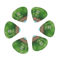 Lot de 12 médiators en forme de grenouilles vertes pour guitare électrique et basse - Les Beatles, Paul McCartney, John Lennon, RIngo Starr, George Harrison Lot de 12 médiators en forme de grenouilles vertes pour guitare électrique et basse – Image 2