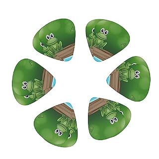 Lot de 12 médiators en forme de grenouilles vertes pour guitare électrique et basse - Les Beatles, Paul McCartney, John Lennon, RIngo Starr, George Harrison Lot de 12 médiators en forme de grenouilles vertes pour guitare électrique et basse – Image 2