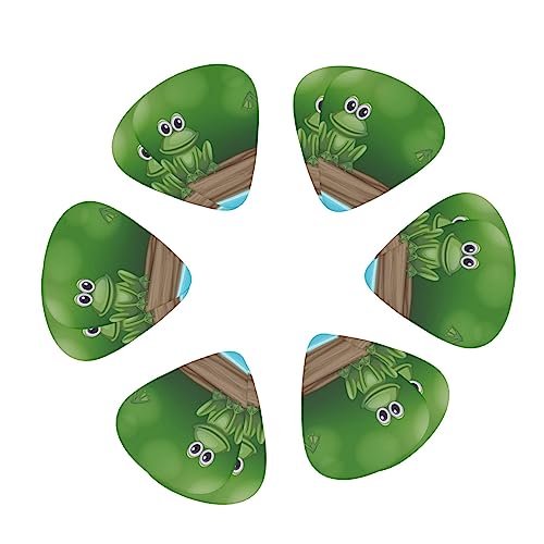 Lot de 12 médiators en forme de grenouilles vertes pour guitare électrique et basse - Les Beatles, Paul McCartney, John Lennon, RIngo Starr, George Harrison Lot de 12 médiators en forme de grenouilles vertes pour guitare électrique et basse – Image 3