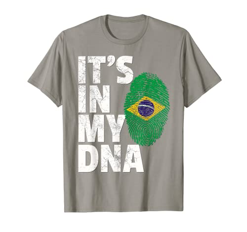 IT'S IN MY DNA Brazilian Brazil Flag Official Pride Gift Camiseta