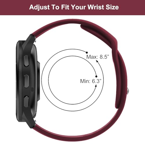 Correa deportiva de silicona compatible con Garmin 18 mm miniatura 4