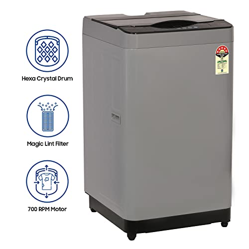 Image of ONIDA 7 kg 5 Star Fully Automatic Top Load Washing Machine(T70CMLG, Light Grey, Hexa Crystal Drum)