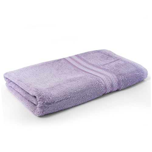 Image of Layers 100% Cotton Gym Towel | 380 GSM Quick Dry & Super Absorbent | Soft, Fade Resistant & Long Lasting | Gym, Yoga, Sports, Travel & Pool | 1 Piece for Men & Women | 50 x 100 cm - Purple