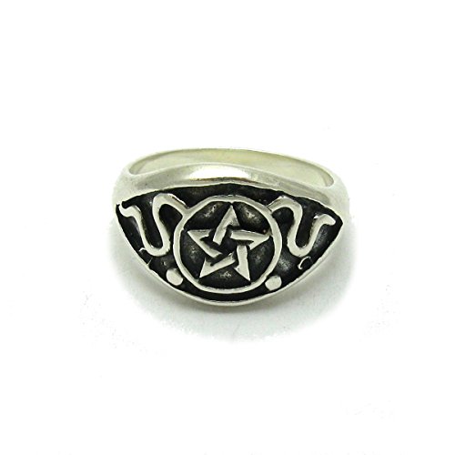 Bague en argent massif 925 Pentagramme Empress R001622, idée cadeau d'anniversaire originale