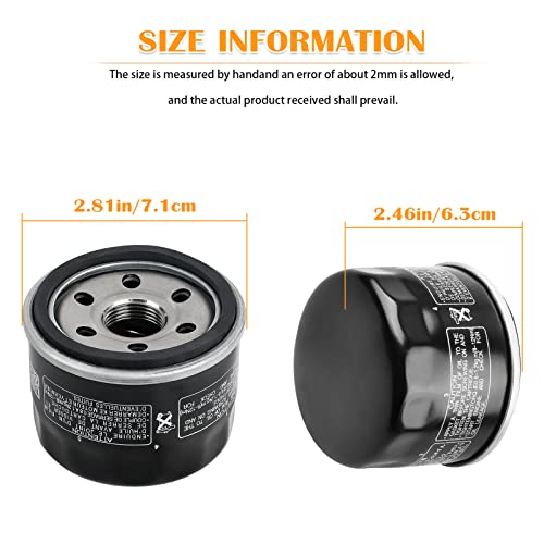 SOLLON Motorrad Ölfilter 147 für Kymco MXU 500 / MXU 700i 2015-2017 / Myroad 700 2009-2012 / UXV 500 2009-2014 / UXV 700i 2015-2017 / Xciting 500 2005-2009