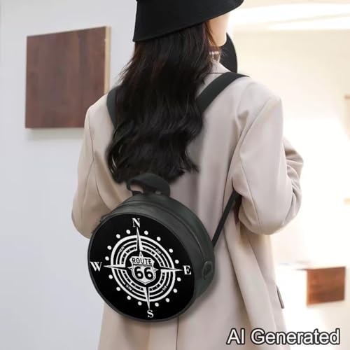 Image of Women Novelty Round Clock Shape Zippered Clock Purses for Women Tote Handbag Shoulder Bag, Gift for Mom Girlfriend