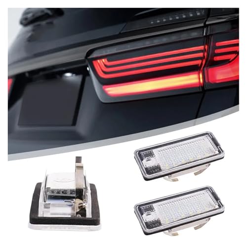 Luz LED de matrícula para Audi A4 B7 A3 A6 y Q7 sin error Canbus 2 uds 2