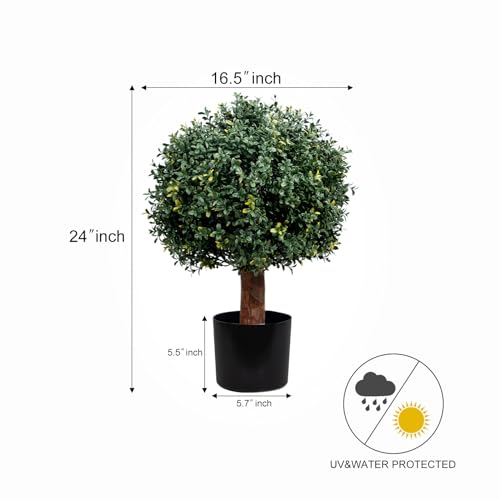 Mingfuxin 2Ft Artificial Boxwood Topiary Ball thumb #5