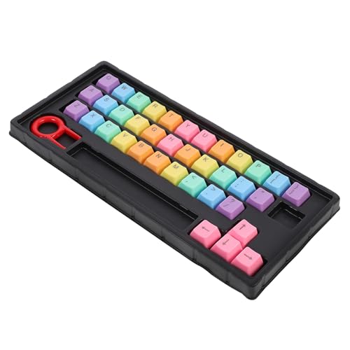 SOIMISS Tapas De Teclas Abs OEM 37 Piezas para Teclado Mecánico, Kit De Teclas De Computadora Multicolor, Reemplazo para Teclado Mecánico, Uso En Oficina y Gaming, Colores Vibrantes