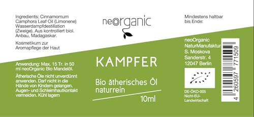 Bio Kampferöl Neoorganic – Ätherisches Ravintsaraöl 10ml