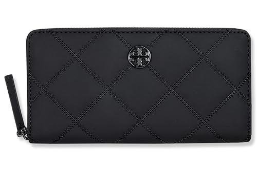 Tory Burch Womens 160773 Willa Matte Zip Around Continental Wallet, Black