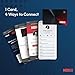 Digital Business Card - Tap, Share, Connect - No App Required - Android & Smart Phone - Black Metal Card