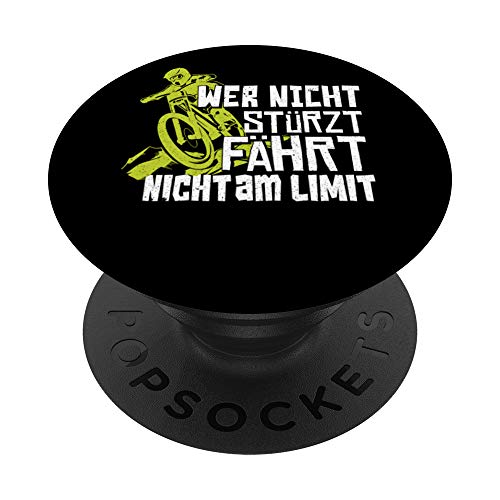 Mountainbike Trikot MTB Downhill Bike Mountainbiker Fahrrad PopSockets PopGrip: Ausziehbarer Sockel und Griff für Handys/Tablets mit Tauschbarem Top