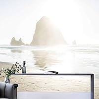 Wall Mural Sunset Sunrise Background Nature Scenery Removable Self-Adhesive Wallpaper Wall Decoration for Bedroom Living Room - 66x96 inches