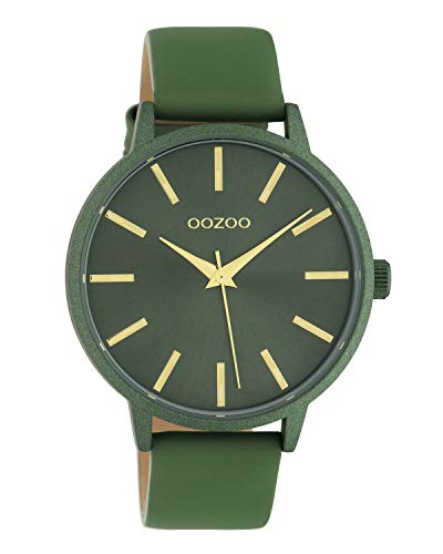 Preisvergleich Produktbild Oozoo Damenuhr Quarz mit Lederband 42 MM Moosgrün Sunray C10616