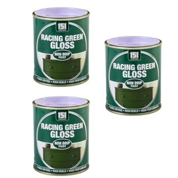 DIOXSTAR Racing Green Gloss Non-Drip Paint, Fast Drying, High Build, High-Performance Paint, Gloss Finish, Interior and Exterior Use, Suitable for Wood, Metal, 300ml (3 PCS)
