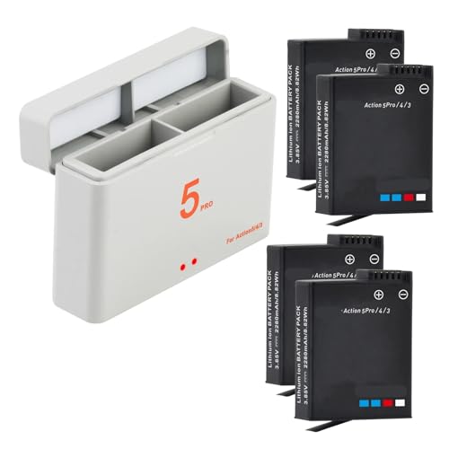 USB-C�[�d��ADJI�Ή��A5 Pro Action 4/3�J�����o�b�e���[�A�N�Z�T���[(4 Battery 1 Charger)