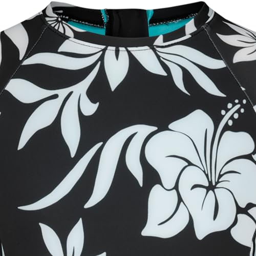 Image of Roxy Girls' Long Sleeve One-piece Rashguard Swimsuit with UPF 50+ Sun Protection, Quick Drying Bathing Suit