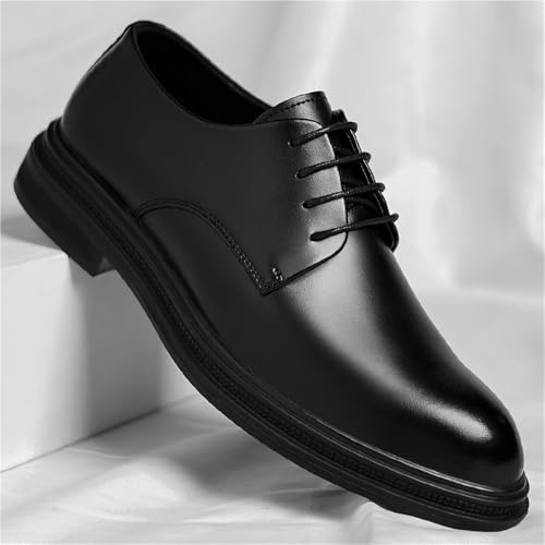Men's British Korean Style Wedding Dress Shoes Height Increasing Leather Oxfords Business Formal Casual Breathable Comfortable Anti-Slip4