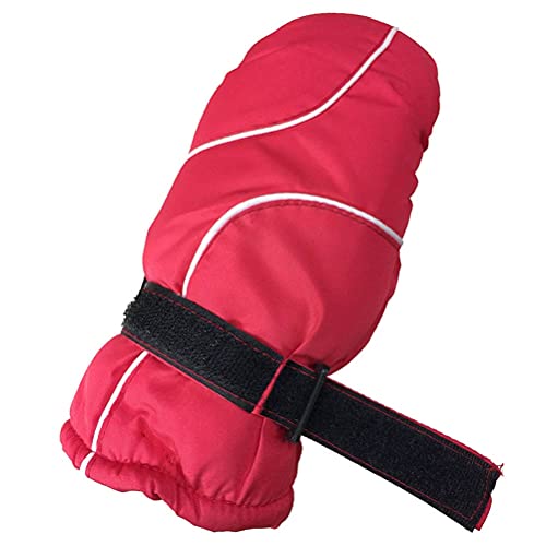 Guantes de invierno para niños mitones de esquí impermeables gris infantil 3