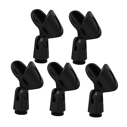 1Set Microphone Clips for Mic Stands Durable Holders for Ktv Stage Performance Fits Thread Easy Installation Black