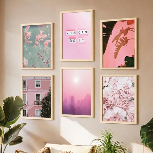 Image of NoWorries Wall paintings for livig room Frame for wall decor - Modern art wall framed art prints (Pattern-Minimal art) (17x25inches Multicolor) Set of 6 (ART-9)