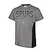 Ultra Game Men's NBA Mesh Short Sleeve Contrast Tee Shirt, San Antonio Spurs, Charcoal Heather, Large