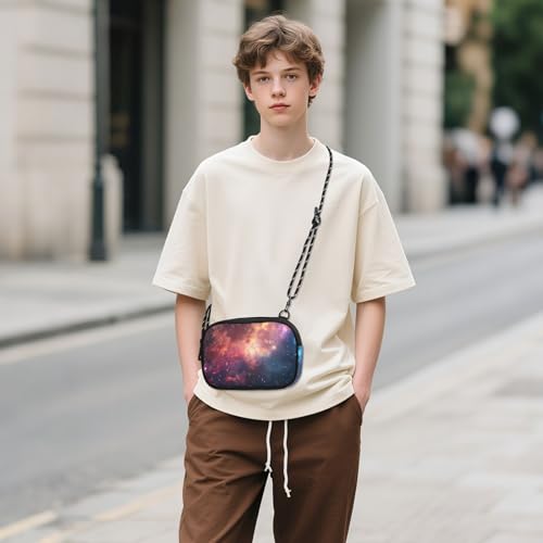 Colorful Nebula Galaxy Crossbody Bags for Women Cell Phone Purses Women's Shoulder Handbags Wallet Purse with Adjustable Strap3