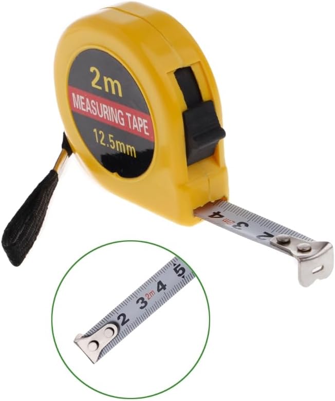 2m Tape MeasureMetric Steel Measuring Ruler Distance Measuring Tool Pocket Ruler Tool Sewing Cloth Metric Tailor Measuring Tools