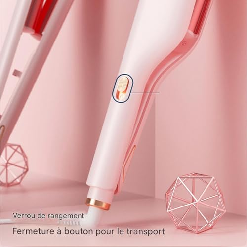 Fer à friser cranté pour coiffure de mariage et ondulations bohèmes au quotidien