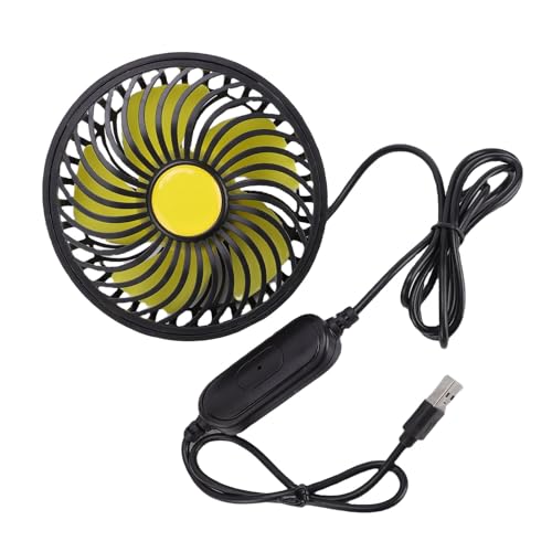 SEAFRONT Ventilador de Enfriamiento Giratorio de 360 ​​​​grados Ventilador de Automóvil USB Potente Flujo de Aire Motor sin Escobillas Fácil de Usar para Silla de Vehículo Reposacabezas