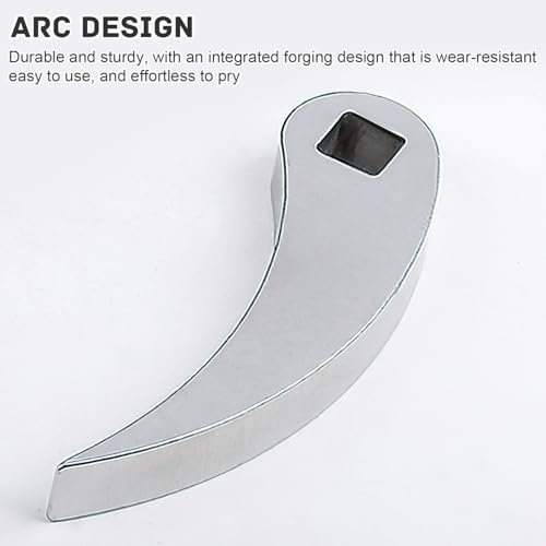 Brechstangen-Adapterkopf-Werkzeuge, Robust und Einfach zu Bedienen, Hebeleisen-Adapterkopf, Breites Anwendungsspektrum, Brechstange Adapter Kopf, für 3/8-Ratsche (Silber)