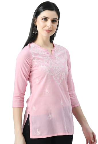 Image of QAZMI Women's Cotton Straight Embroidered Kurti